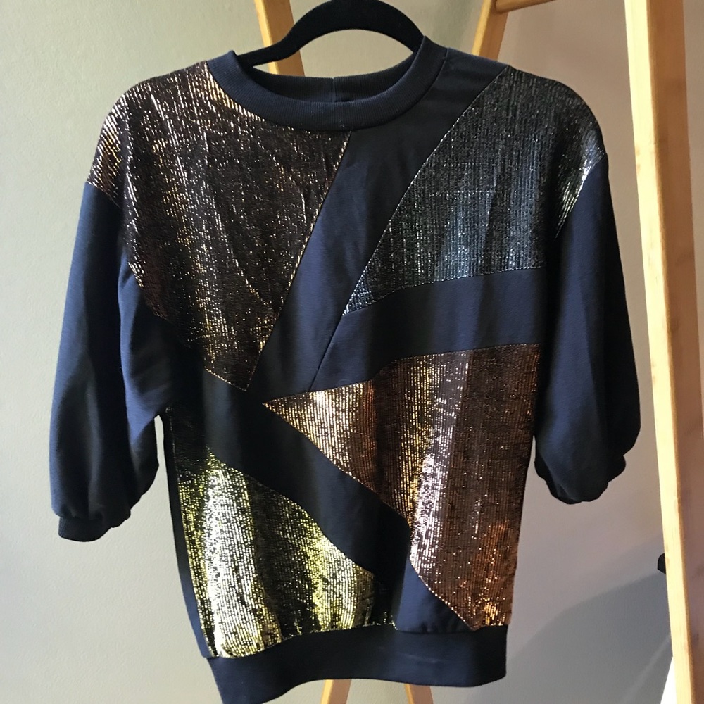 Vintage Metallic Top